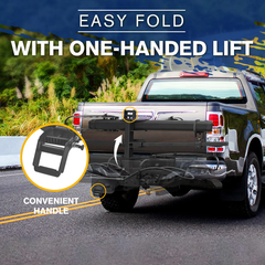200LB Aluminum 2'' Hitch E-Bike Rack Anti-Wobble Fold Tilt for 5'' Fat Tire SUV Truck RV