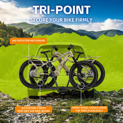 Vantana Premium Stable E-Bike Hitch Rack | Exclusive 15in Anti-Collision Space & Anti-Wobble Tech