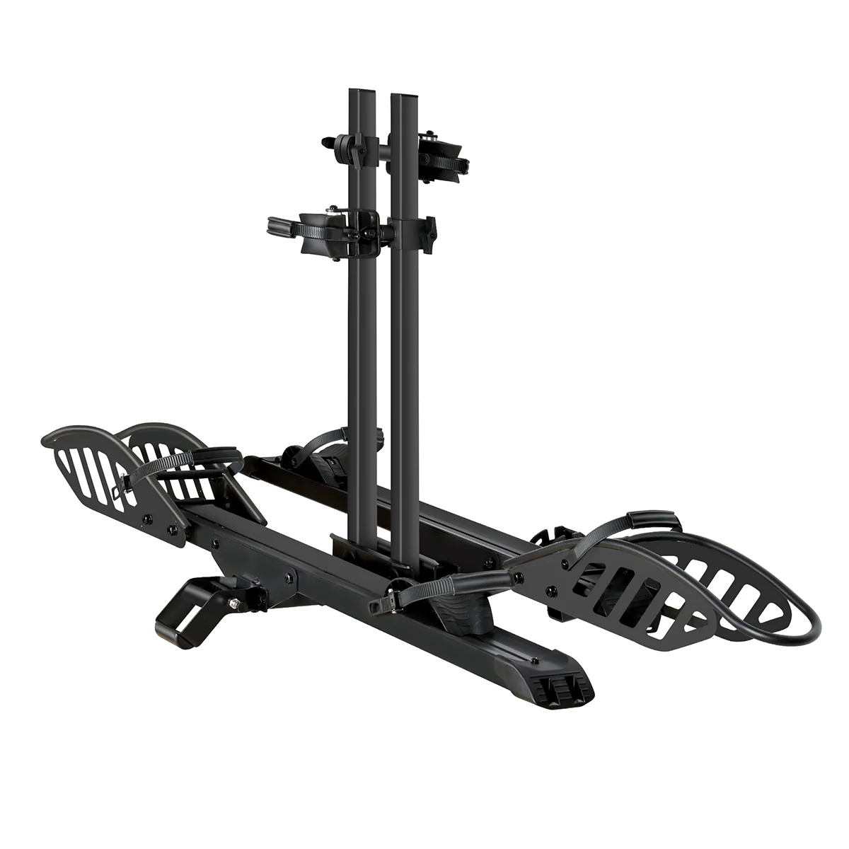 200LB Aluminum 2'' Hitch E-Bike Rack Anti-Wobble Fold Tilt for 5'' Fat Tire SUV Truck RV