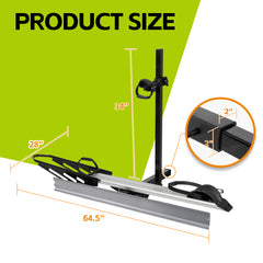 Vantana Hitch Bike Rack for 1 E-Bike, 100 lbs Capacity, Aluminum Carrier with Loading Ramp, Fits 2" Receiver, RV Approved