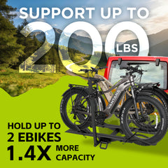 Vantana Premium Stable E-Bike Hitch Rack | Exclusive 15in Anti-Collision Space & Anti-Wobble Tech
