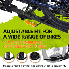 Vantana 3-Bike Electric Hitch Bike Rack | 250LBS Load Capacity with Built-In Loading Ramp, Foldable 2" Hitch Mount for E-Bikes & Regular Bikes, RV Compatible